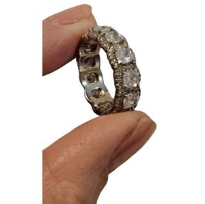 The Sophia Band. Dazzling CZ and 925 Sterling Silver Simulated Diamond Ring